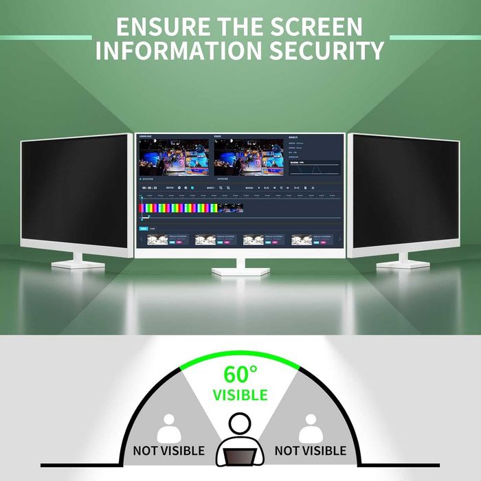 DEJIMAX 32-инчов екранен филтър за поверителност за 16:9 монитори