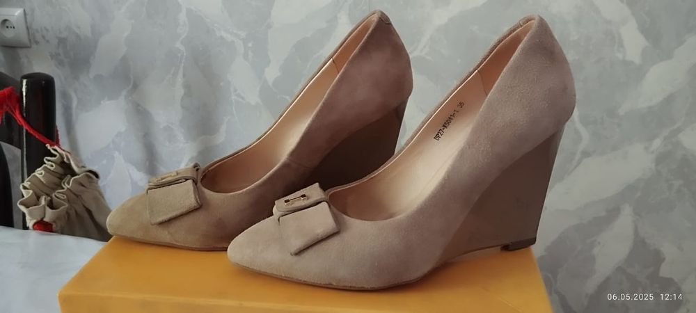 туфли бежевый замшевый размер 35