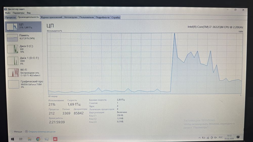 Продам ноутбук Packard bell 15’ core i7