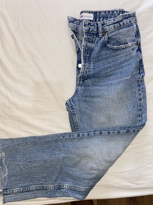 Сини дънки с висока талия Zara размер 38