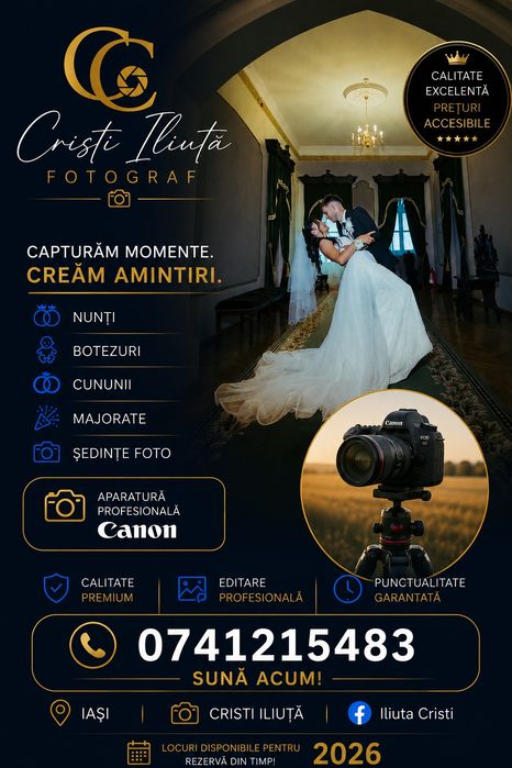Fotograf/Servicii profesionale foto /video
