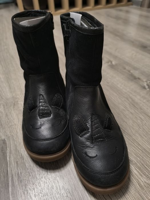 Cizme de iarna din piele pentru fete, măsură 34