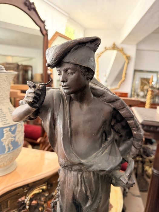 Statueta Bronz Masiv Semnata 60 cm