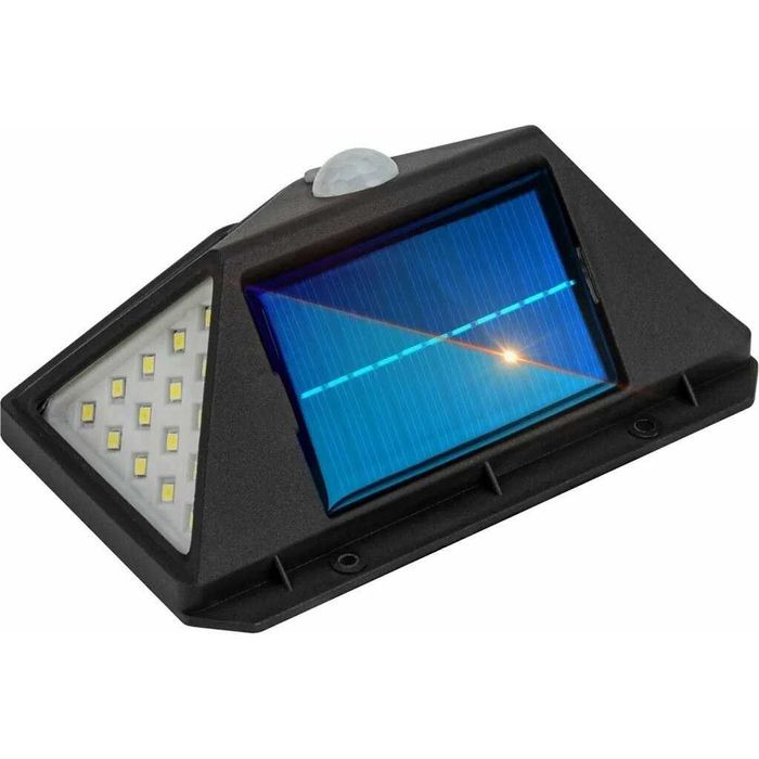 Комплект от 4 външни соларни лампи, 100 LED, черни, 270° със сензор за движение, водоустойчиви