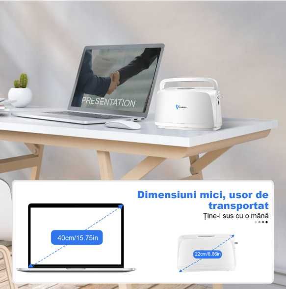 Concentrator de oxigen portabil pe baterie oxigen 3 L/minut sigilat