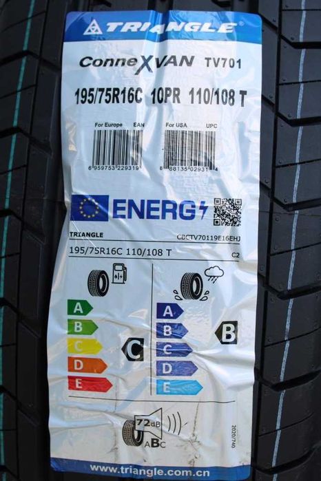 Anvelope vara noi 195/75R16C, 110/108T, 10PR, Triangle