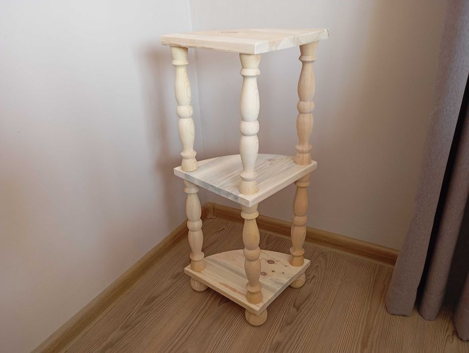 Ъглова етажерка (натурална) !!!