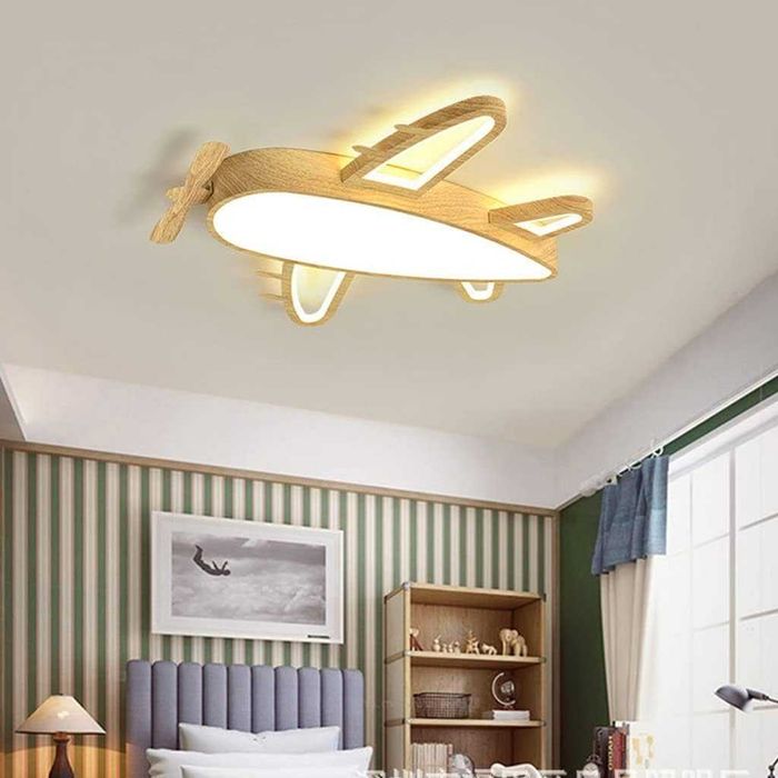 LED ЛЕД лампа полилей димируема дистанционно детска самолет н230