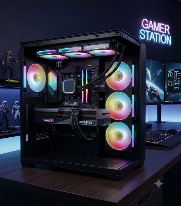 МОЩЬ Компьютер RTX 5090 / Ryzen 7 9800X3D
