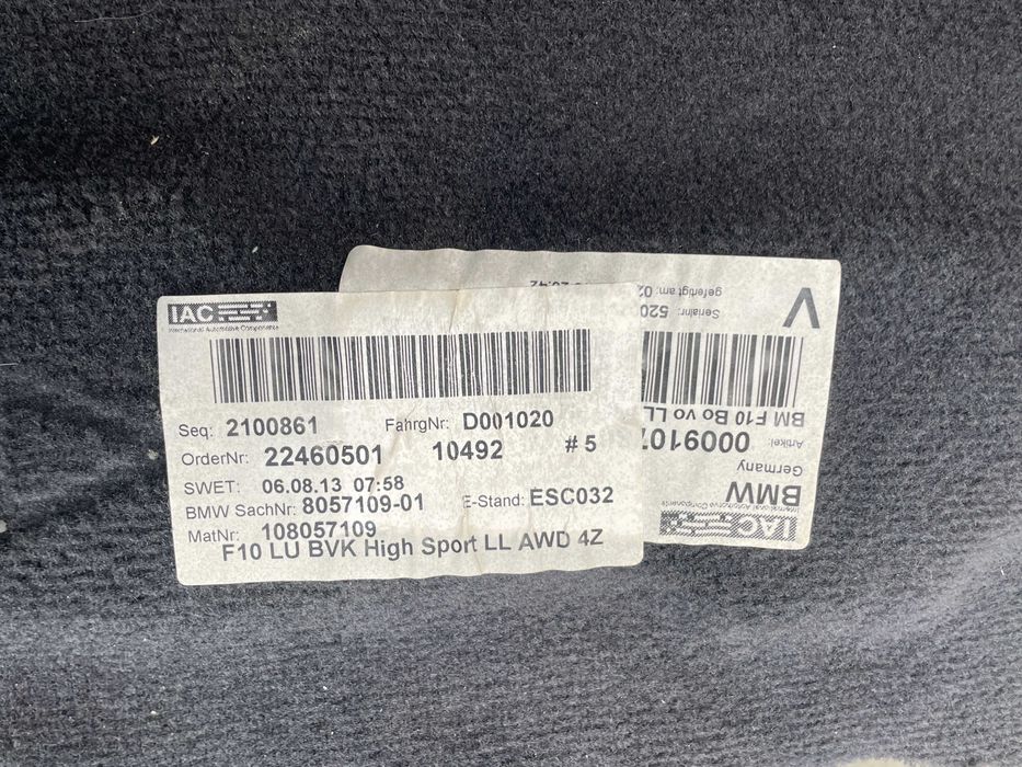 Mocheta fata neagra M paket Bmw seria 5 F10 - F11