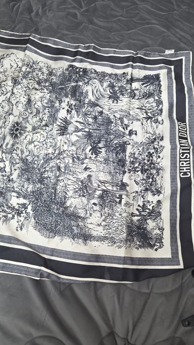 Платок Christian Dior Toile de Jouy Sauvage (размер 90 x 90 см) в сине
