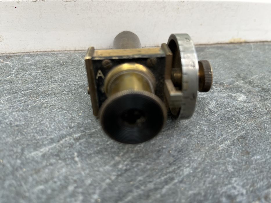 Colimator optic filar din alamă pentru microscop (antic) cca. 1900