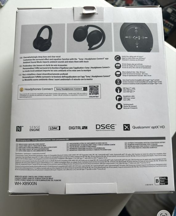 Casti wireless Sony WH-XB900N full box