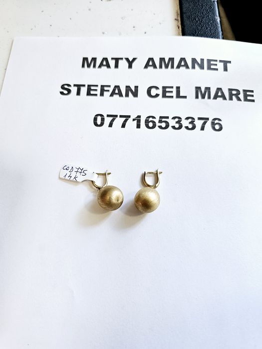 Vand cercei din aur 14 k 7.54 g cod 775