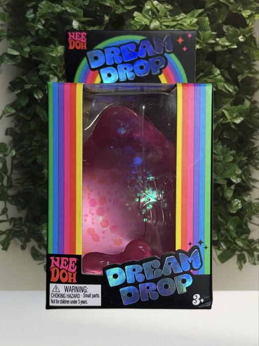 NeeDoh Sparkly Dream Drop - Sensory Squeeze Stress Relief Toy PINK