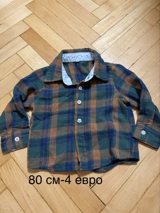 Дрехи за момче панталони, грейка, риза 80 см