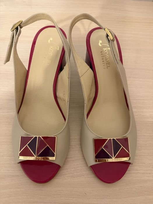 Sandale Kordel noi , piele naturală, 38
