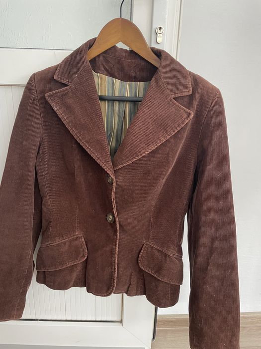 Sacou maro din raiat