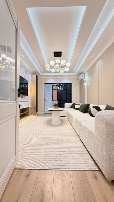 5 кв. Чиланзар.  3в4 kомн.  Евро квартира 80m2