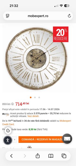 Ceas de perete Mobexpert