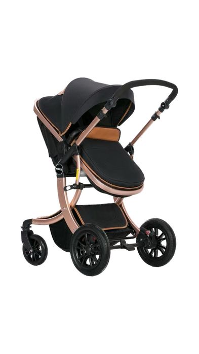 Carucior de copii 2 in 1 Visoli Black, 107x50x63cm