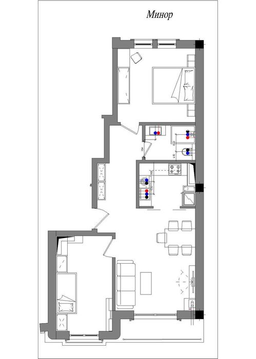 Minor-River yangi uy-turar joy majmuasida 3-xonali xonadon sotiladi!