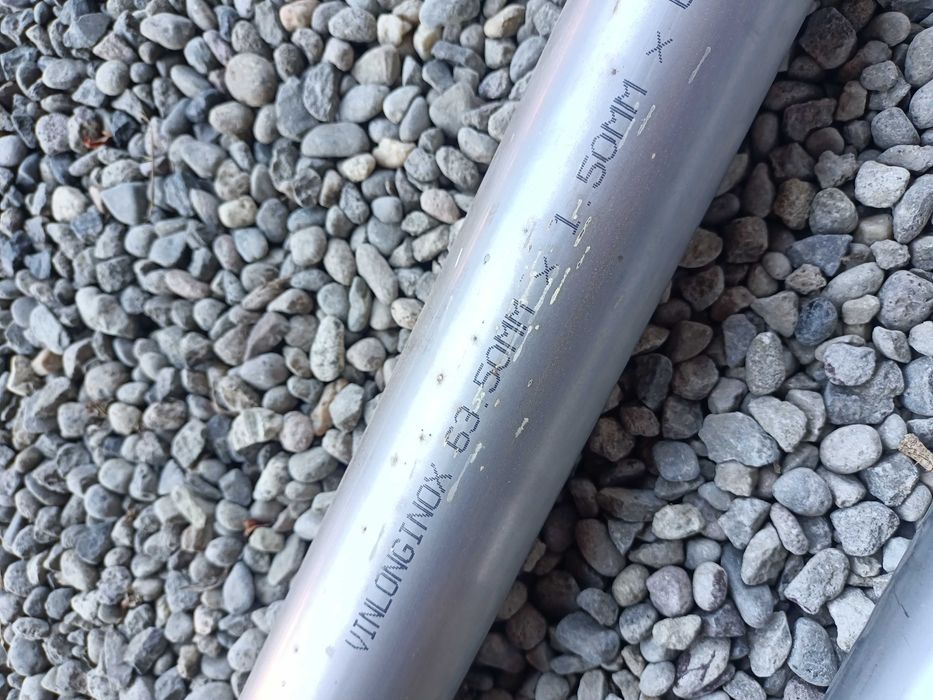 2 buc . Țeavă inox 63.50 mm.  - 1.5m  2.5m