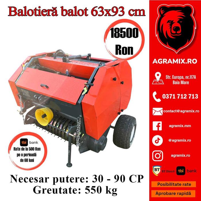 Balotiera baloti rotunzi 630 x 930 mm  Agramix