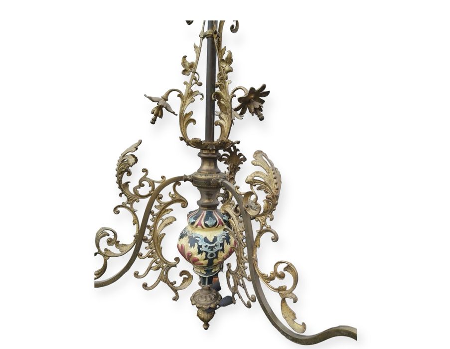 Splendida candelabru Mayolica cu aplice