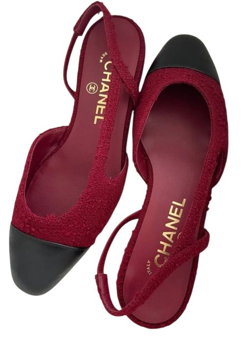 Chanel Tweed Slingback сандали