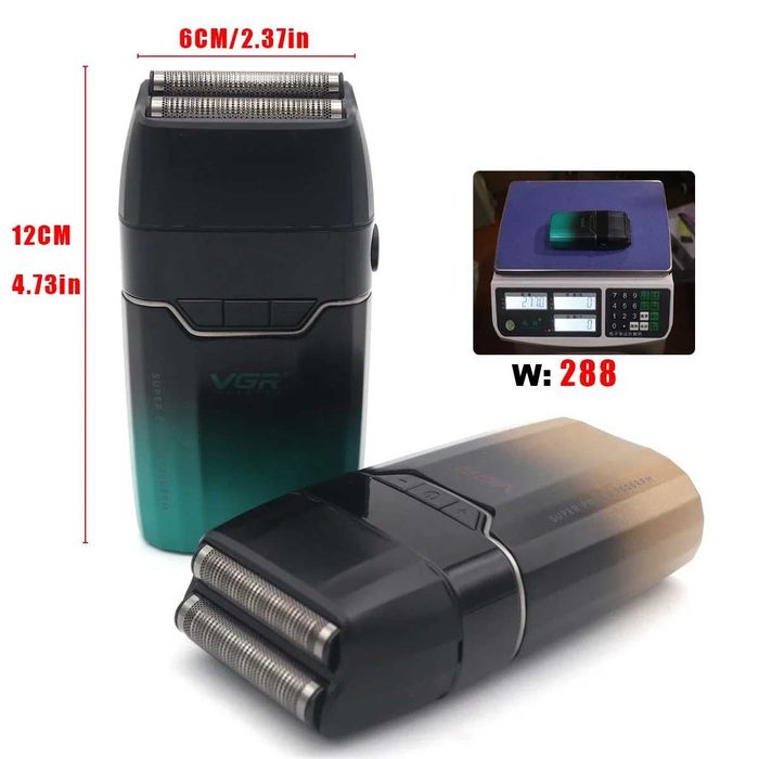 Професионален Метален Шейвър VGR V-308 – 9000 RPM, LED Дисплей (НОВ)