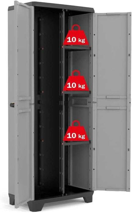 Keter Stilo PVC Шкаф,  68 x 39 x 173 cm, Сив, Произиведено в Италия