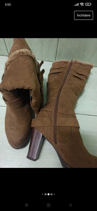 Cizme cu toc 10 cm Deichmann