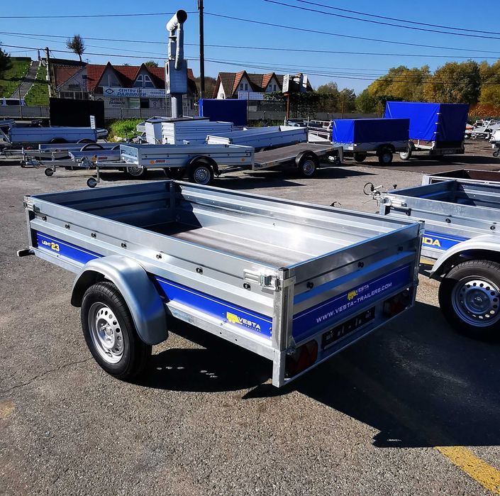 Remorca 750 kg,VESTA 25  ,1 Ax , 250x 135 x 37 cm ( si in  RATE!! )
