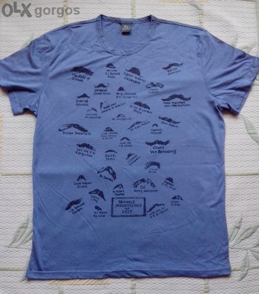 тениска с типове мустаци- barber