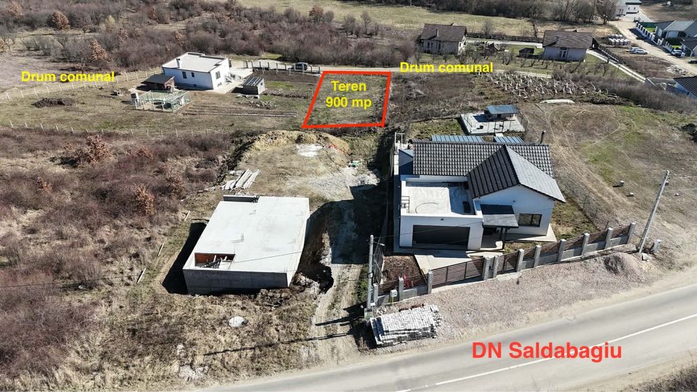 Teren intravilan 900 mp Saldabagiu - zona Hanul Pescarilor