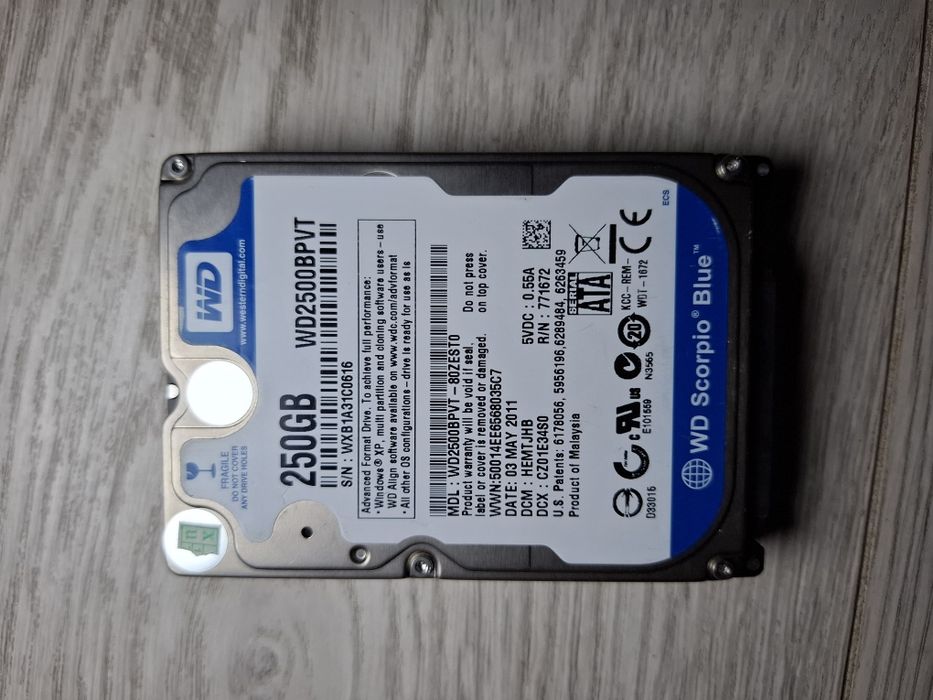 Kompyuter uchun  250 gb xotira