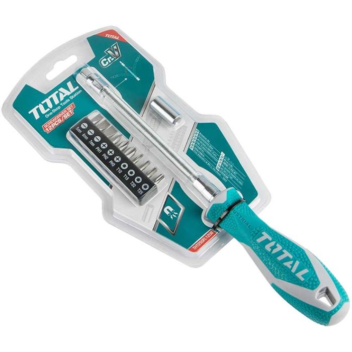 Комплект отвертка гъвкава + битове,SL,PH,Tx,12 части - TL THT250FL1206