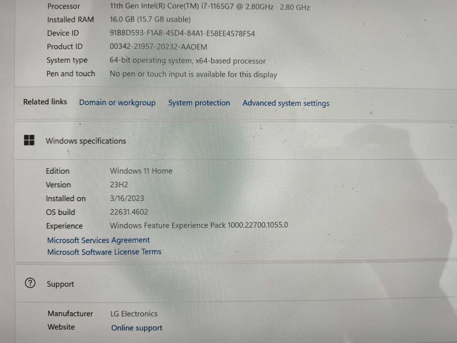 Laptop LG Gram 17 inch 17Z90P, functioneaza impecabil, tine bateria