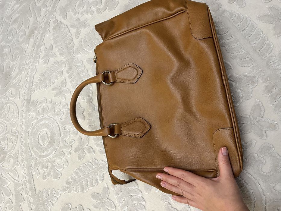 Кожаная сумка коричневая