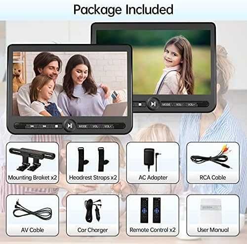 Нова Arafuna 10,5-инчов DVD плейър за кола с 2 независими екрана...

.