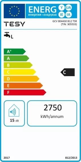 Нов вертикален бойлер Теси/Tesy 80 л 3000W