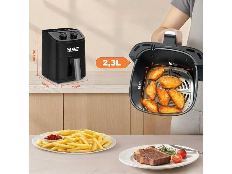 Компактен Еър Фрайър YASHE LQ-2001 – 2.3L, Черен