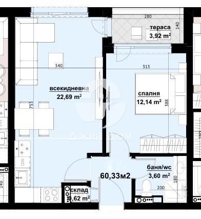 Продава се Двустаен апартамент в Бургас, Изгрев - 60 кв.м за 1915 €/кв.м - Снимка #12