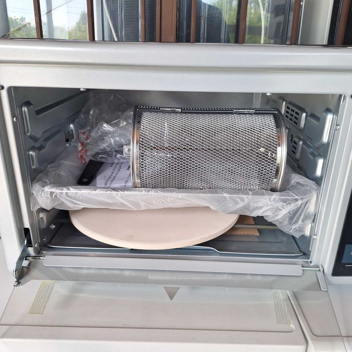 Мини фурничка 5в1 + кошница за картофи и камък за пица