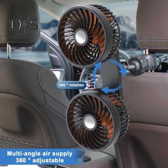 Ventilator auto,birou,etc dublu cu functie de RACIRE prin USB  12-220V