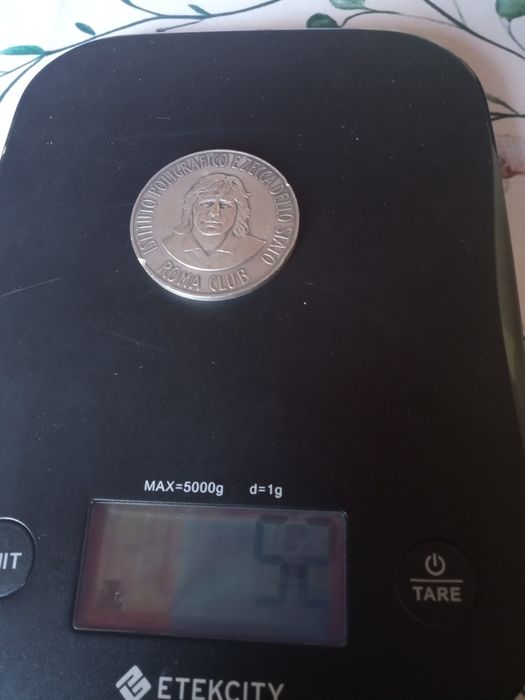 Medalie comemorativă  argint istoria clubului de fotbal profesionist 1972roma italia