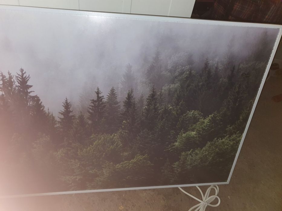 Електрическа печка с пейзаж