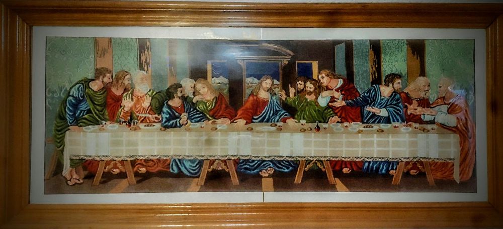 Tablou Cina cea de Taină brodat manual, realizat în 2007