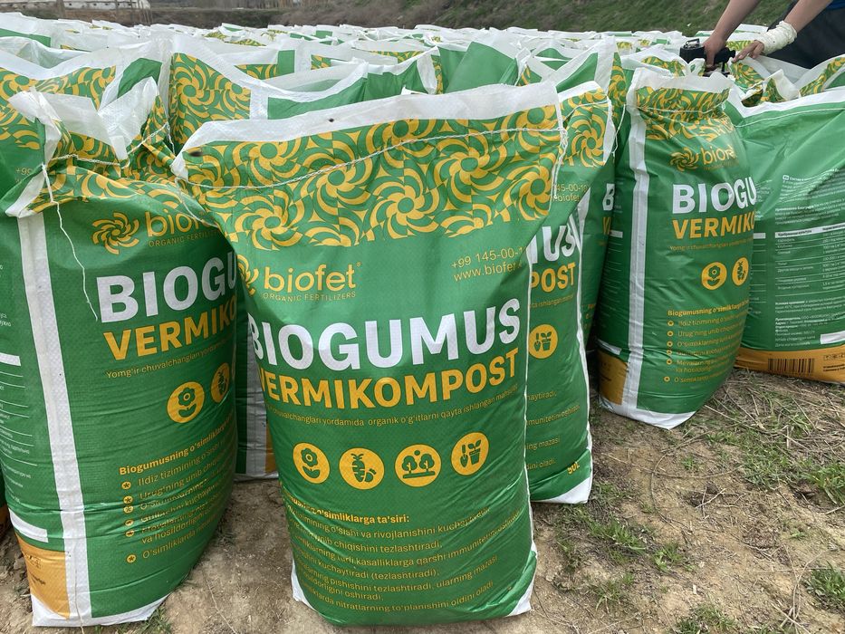 Assalomu alaykum arganika toza biogomus maxsulotlari bor va kompost